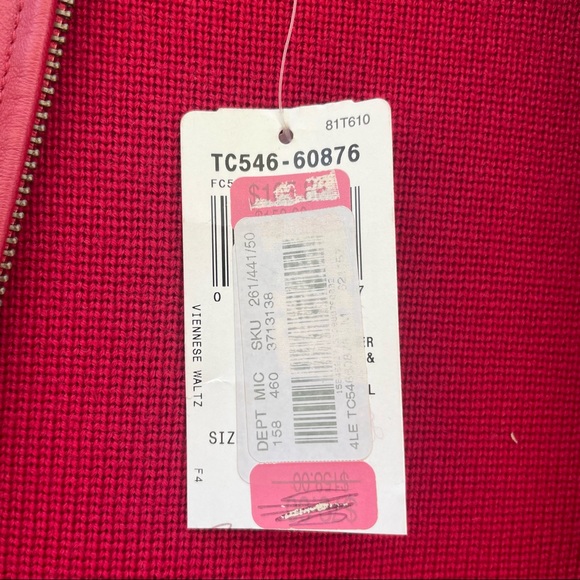 NWT Pendleton red wool and leather zip up jacket size M - Picture 14 of 15